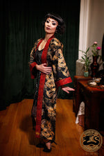 "Black Dragon" Long Kimono Coat