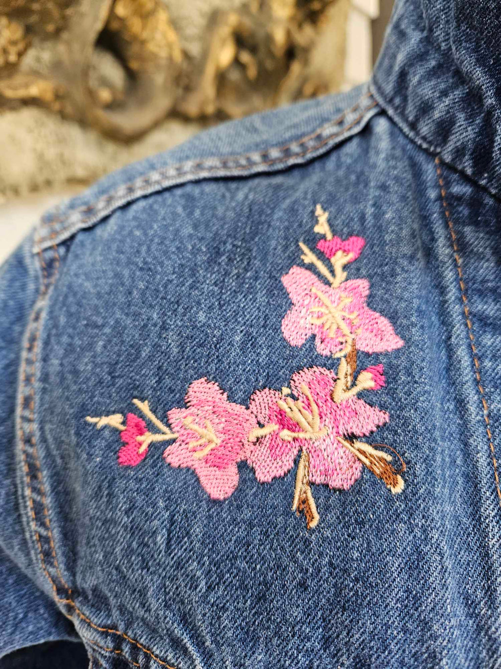 NEW!!! "Sandhill Crane" Upcycled Denim Jacket