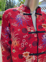 Red Mandarin Collar Jacket