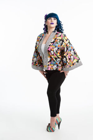 "Day of the Dead" Kimono Hipster
