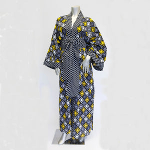 "Yellow Geo" Kimono