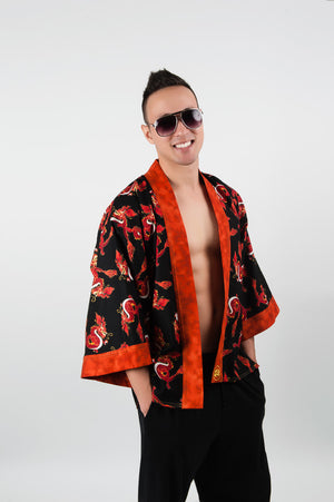 "Fiery Dragon" Kimono Jacket