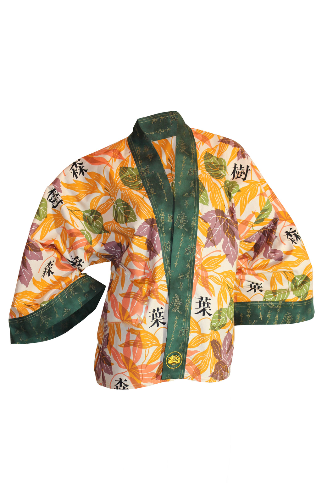 "Kanji Leaf" Kimono Hipster