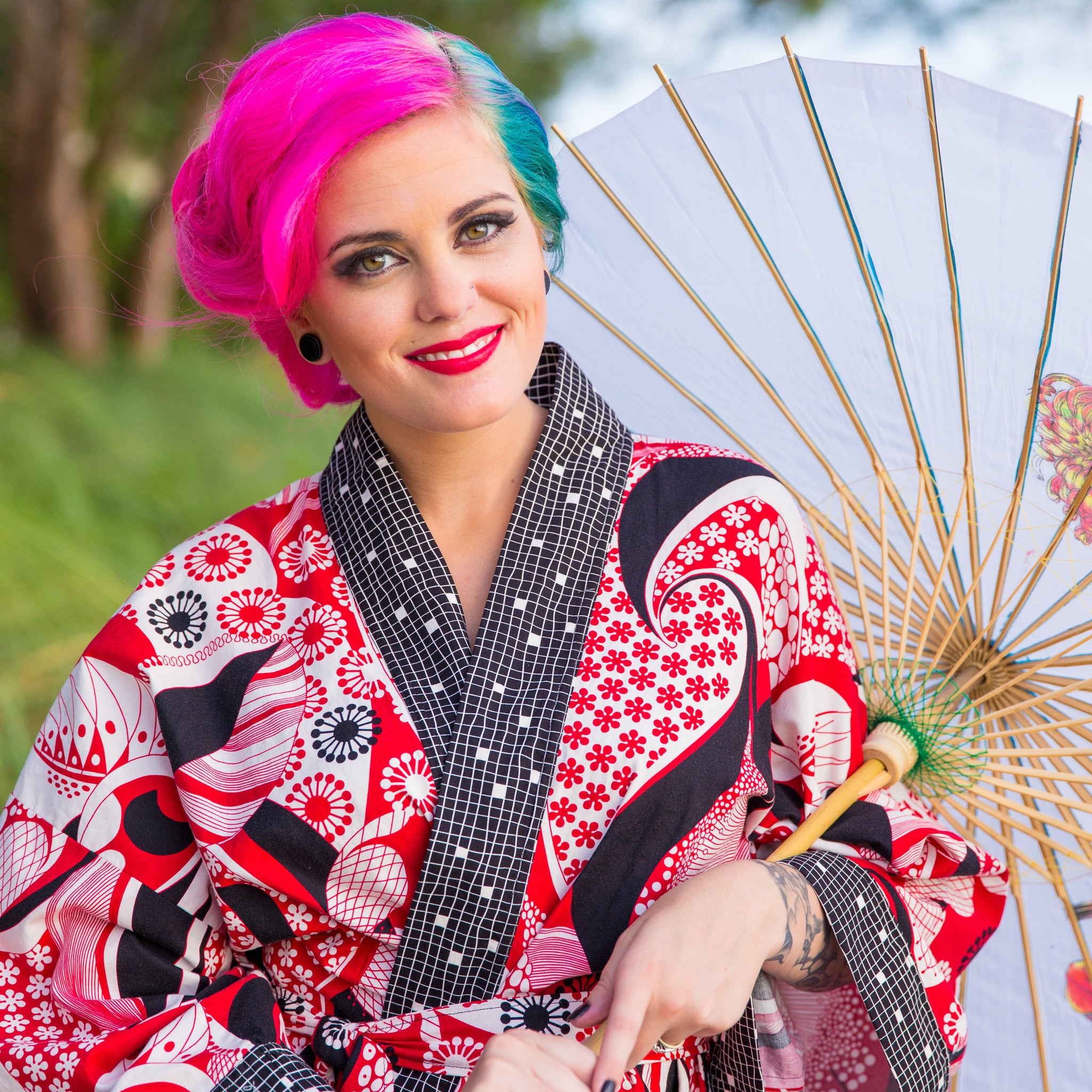 "Red Hawaiian" Kimono