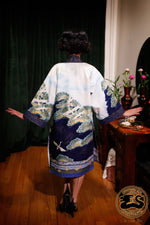 "Blue Crane" Kimono Coat