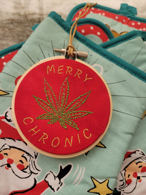 "Cannabis Leaf" Holiday Ornaments
